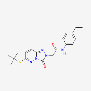 molecular formula C19H23N5O2S B2995424 2-(6-tert-butylsulfanyl-3-oxo-[1,2,4]triazolo[4,3-b]pyridazin-2-yl)-N-(4-ethylphenyl)acetamide CAS No. 1040653-69-7