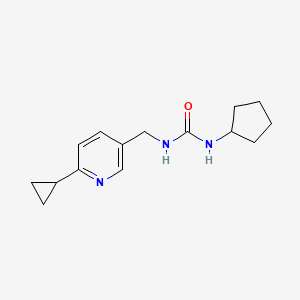 3-Cyclopentyl-1-[(6-cyclopropylpyridin-3-yl)methyl]urea