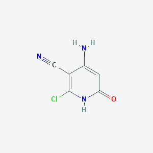 molecular formula C6H4ClN3O B2995444 4-氨基-2-氯-6-氧代-1,6-二氢吡啶-3-腈 CAS No. 102291-59-8