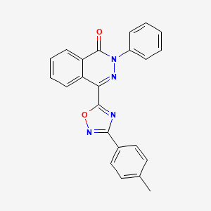 molecular formula C23H16N4O2 B2995451 2-phenyl-4-(3-(p-tolyl)-1,2,4-oxadiazol-5-yl)phthalazin-1(2H)-one CAS No. 1185112-63-3