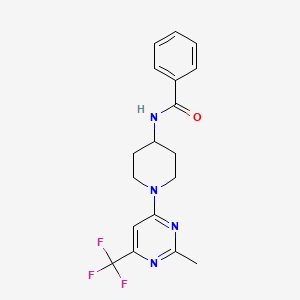 N-{1-[2-methyl-6-(trifluoromethyl)-4-pyrimidinyl]-4-piperidyl}benzamide
