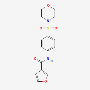molecular formula C15H16N2O5S B2995456 N-[4-(morpholin-4-ylsulfonyl)phenyl]furan-3-carboxamide CAS No. 950234-74-9