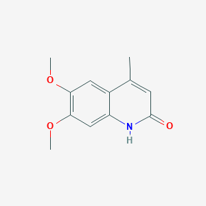 molecular formula C12H13NO3 B2995457 6,7-dimethoxy-4-methylquinolin-2(1H)-one CAS No. 88636-77-5