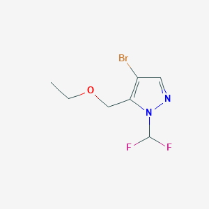 molecular formula C7H9BrF2N2O B2995459 4-bromo-1-(difluoromethyl)-5-(ethoxymethyl)-1H-pyrazole CAS No. 1856097-02-3