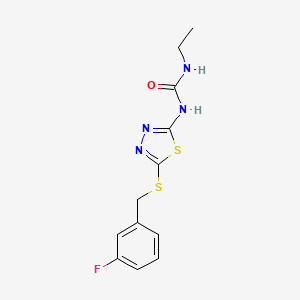 N-ethyl-N'-{5-[(3-fluorobenzyl)sulfanyl]-1,3,4-thiadiazol-2-yl}urea