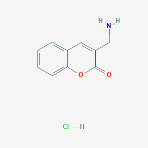 molecular formula C10H10ClNO2 B2995468 3-(aminomethyl)-2H-chromen-2-one hydrochloride CAS No. 2126162-85-2