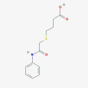 molecular formula C12H15NO3S B299547 4-[(2-Anilino-2-oxoethyl)thio]butanoic acid 