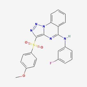 N-(3-fluorophenyl)-3-[(4-methoxyphenyl)sulfonyl][1,2,3]triazolo[1,5-a]quinazolin-5-amine