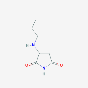 molecular formula C7H12N2O2 B2995475 3-(Propylamino)pyrrolidine-2,5-dione CAS No. 474766-30-8