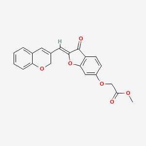 molecular formula C21H16O6 B2995476 (Z)-methyl 2-((2-((2H-chromen-3-yl)methylene)-3-oxo-2,3-dihydrobenzofuran-6-yl)oxy)acetate CAS No. 859132-04-0