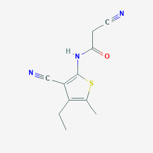 2-cyano-N-(3-cyano-4-ethyl-5-methylthiophen-2-yl)acetamide