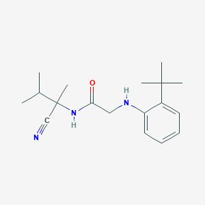 molecular formula C18H27N3O B2995483 2-[(2-tert-butylphenyl)amino]-N-(1-cyano-1,2-dimethylpropyl)acetamide CAS No. 1208776-18-4