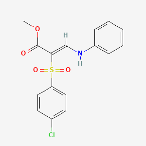 methyl (2Z)-3-anilino-2-[(4-chlorophenyl)sulfonyl]acrylate