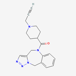 9-[1-(Prop-2-yn-1-yl)piperidine-4-carbonyl]-3,4,5,9-tetraazatricyclo[8.4.0.0^{3,7}]tetradeca-1(10),4,6,11,13-pentaene