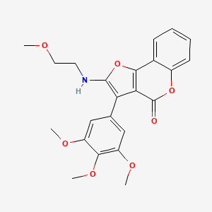 2-((2-methoxyethyl)amino)-3-(3,4,5-trimethoxyphenyl)-4H-furo[3,2-c]chromen-4-one