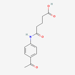 molecular formula C13H15NO4 B2995509 5-[(4-Acetylphenyl)amino]-5-oxopentanoic acid CAS No. 174885-31-5