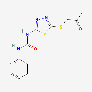 molecular formula C12H12N4O2S2 B2995512 1-[5-(2-Oxopropylsulfanyl)-1,3,4-thiadiazol-2-yl]-3-phenylurea CAS No. 898462-71-0