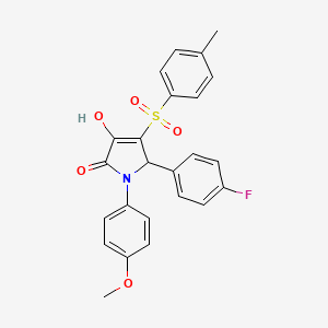molecular formula C24H20FNO5S B2995514 5-(4-fluorophenyl)-3-hydroxy-1-(4-methoxyphenyl)-4-tosyl-1H-pyrrol-2(5H)-one CAS No. 1021265-24-6
