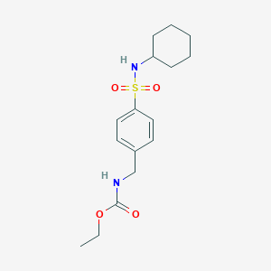 molecular formula C16H24N2O4S B299552 Ethyl 4-[(cyclohexylamino)sulfonyl]benzylcarbamate 