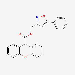 molecular formula C24H17NO4 B2995524 (5-苯基异恶唑-3-基)甲基 9H-呫吨-9-羧酸酯 CAS No. 953193-16-3