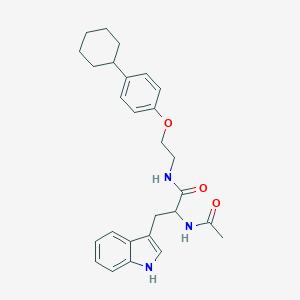 molecular formula C27H33N3O3 B299553 2-(acetylamino)-N-[2-(4-cyclohexylphenoxy)ethyl]-3-(1H-indol-3-yl)propanamide 