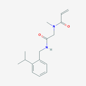 N-Methyl-N-[2-oxo-2-[(2-propan-2-ylphenyl)methylamino]ethyl]prop-2-enamide