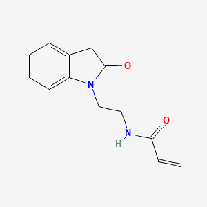molecular formula C13H14N2O2 B2995535 N-[2-(2-Oxo-3H-indol-1-yl)ethyl]prop-2-enamide CAS No. 2196443-56-6
