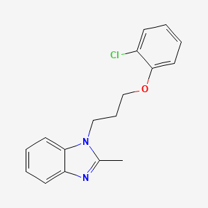 molecular formula C17H17ClN2O B2995536 1-[3-(2-氯苯氧基)丙基]-2-甲基苯并咪唑 CAS No. 714260-98-7
