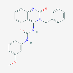 (E)-1-(3-benzyl-2-oxo-2,3-dihydroquinazolin-4(1H)-ylidene)-3-(3-methoxyphenyl)urea
