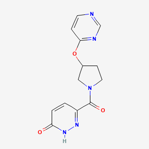 6-(3-(pyrimidin-4-yloxy)pyrrolidine-1-carbonyl)pyridazin-3(2H)-one