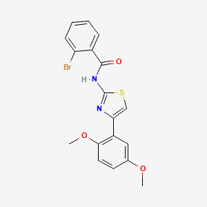 2-bromo-N-[4-(2,5-dimethoxyphenyl)-1,3-thiazol-2-yl]benzamide
