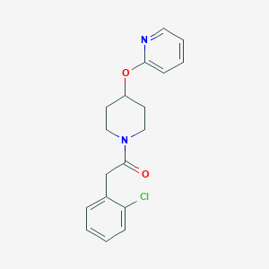 molecular formula C18H19ClN2O2 B2995564 2-(2-氯苯基)-1-(4-(吡啶-2-氧基)哌啶-1-基)乙酮 CAS No. 1428371-10-1