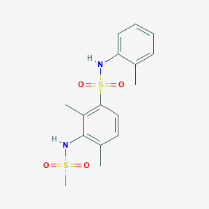 molecular formula C16H20N2O4S2 B299557 2,4-dimethyl-N-(2-methylphenyl)-3-[(methylsulfonyl)amino]benzenesulfonamide 