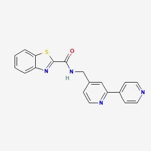 molecular formula C19H14N4OS B2995572 N-([2,4'-联吡啶]-4-基甲基)苯并[d]噻唑-2-甲酰胺 CAS No. 2034433-17-3