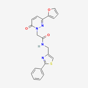 2-(3-(furan-2-yl)-6-oxopyridazin-1(6H)-yl)-N-((2-phenylthiazol-4-yl)methyl)acetamide