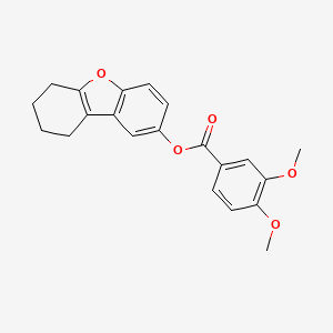 molecular formula C21H20O5 B2995605 6,7,8,9-四氢二苯并呋喃-2-基 3,4-二甲氧基苯甲酸酯 CAS No. 622792-76-1