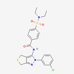 N-[2-(3-chlorophenyl)-4,6-dihydrothieno[3,4-c]pyrazol-3-yl]-4-(diethylsulfamoyl)benzamide