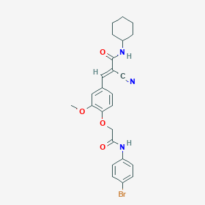 (E)-3-[4-[2-(4-bromoanilino)-2-oxoethoxy]-3-methoxyphenyl]-2-cyano-N-cyclohexylprop-2-enamide
