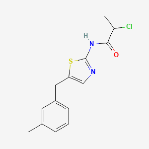 2-chloro-N-[5-(3-methylbenzyl)-1,3-thiazol-2-yl]propanamide