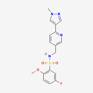 5-fluoro-2-methoxy-N-((6-(1-methyl-1H-pyrazol-4-yl)pyridin-3-yl)methyl)benzenesulfonamide