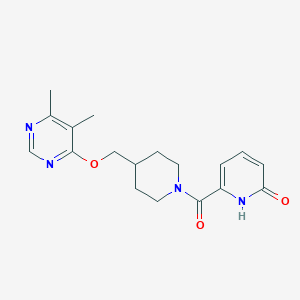 6-(4-(((5,6-dimethylpyrimidin-4-yl)oxy)methyl)piperidine-1-carbonyl)pyridin-2(1H)-one