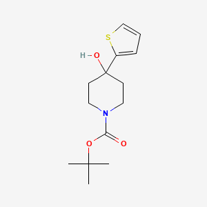 molecular formula C14H21NO3S B2995646 叔丁基 4-羟基-4-(噻吩-2-基)哌啶-1-羧酸酯 CAS No. 630119-99-2