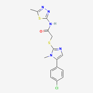 2-((5-(4-chlorophenyl)-1-methyl-1H-imidazol-2-yl)thio)-N-(5-methyl-1,3,4-thiadiazol-2-yl)acetamide