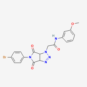 molecular formula C19H16BrN5O4 B2995658 2-(5-(4-溴苯基)-4,6-二氧代-4,5,6,6a-四氢吡咯并[3,4-d][1,2,3]三唑-1(3aH)-基)-N-(3-甲氧苯基)乙酰胺 CAS No. 1052605-61-4