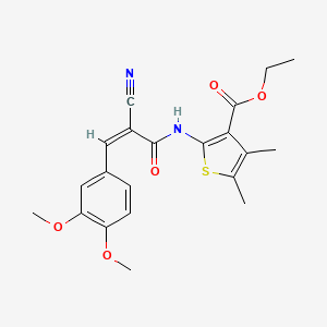 (Z)-ethyl 2-(2-cyano-3-(3,4-dimethoxyphenyl)acrylamido)-4,5-dimethylthiophene-3-carboxylate