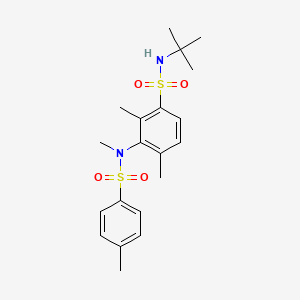 molecular formula C20H28N2O4S2 B2995662 N-tert-butyl-2,4-dimethyl-3-[methyl-(4-methylphenyl)sulfonylamino]benzenesulfonamide CAS No. 864841-47-4
