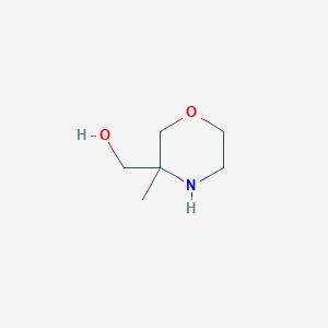 molecular formula C6H13NO2 B2995666 (3-Methylmorpholin-3-yl)methanol CAS No. 1003-81-2