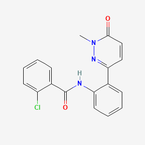 2-Chloro-N-[2-(1-methyl-6-oxopyridazin-3-yl)phenyl]benzamide