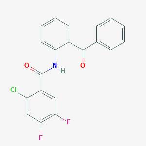 molecular formula C20H12ClF2NO2 B299567 N-(2-benzoylphenyl)-2-chloro-4,5-difluorobenzamide 