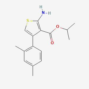 molecular formula C16H19NO2S B2995670 Isopropyl 2-amino-4-(2,4-dimethylphenyl)thiophene-3-carboxylate CAS No. 351158-06-0